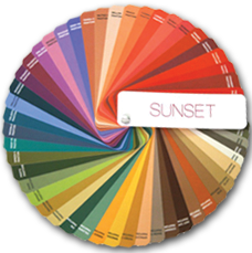 The Sunset color palette fan