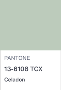 Pantone color Celadon