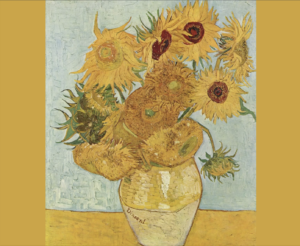 Van Gogh's Sunflowers shows is use of several shades of yellow